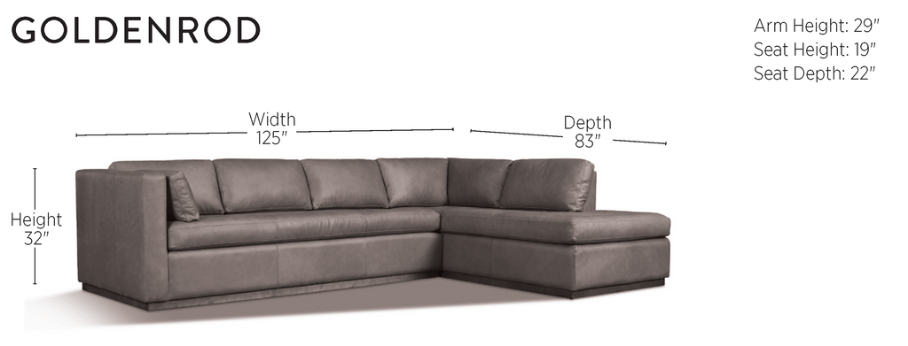 Goldenrod Arm Right Sectional