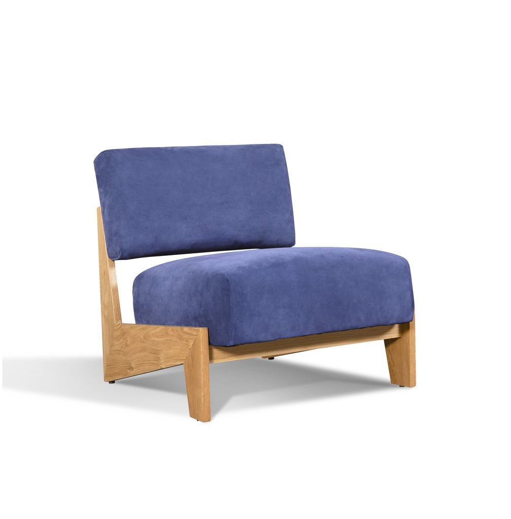 Schulte Chair, Navy, White Oak