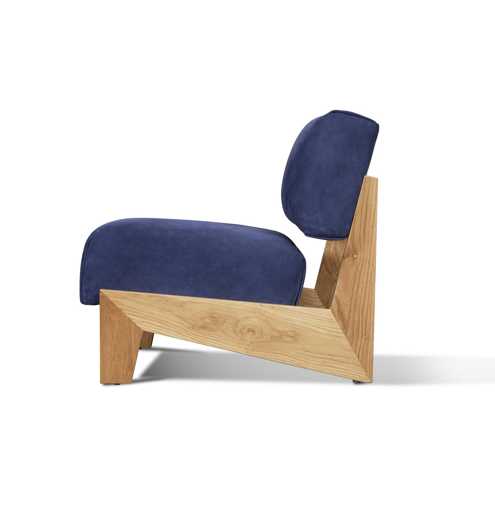 Schulte Chair, Navy, White Oak
