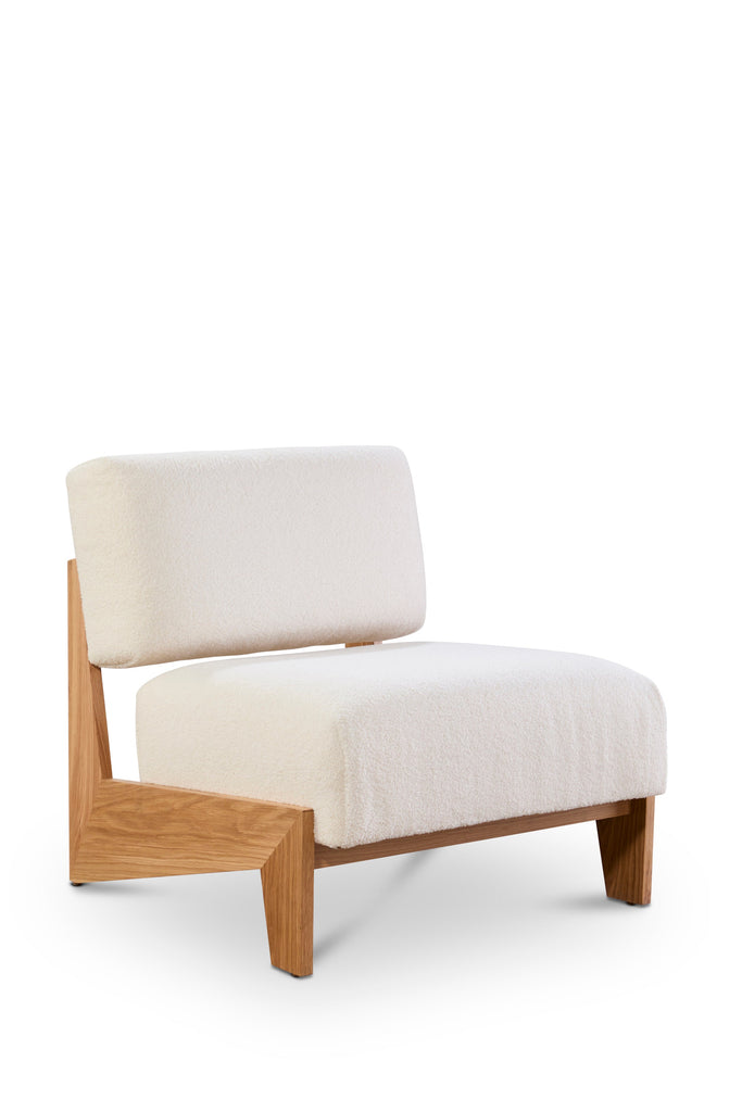 Schulte Chair, Warm White, White Oak