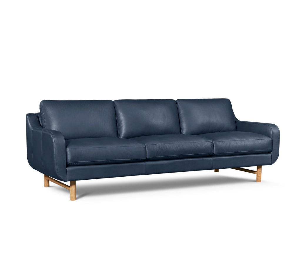 Elise Sofa, Cobalt, Beech