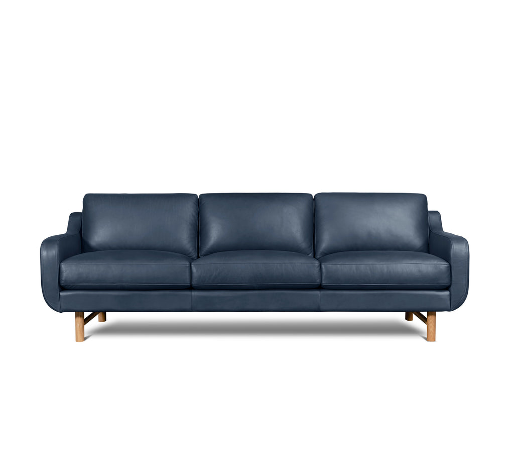 Elise Sofa, Cobalt, Beech