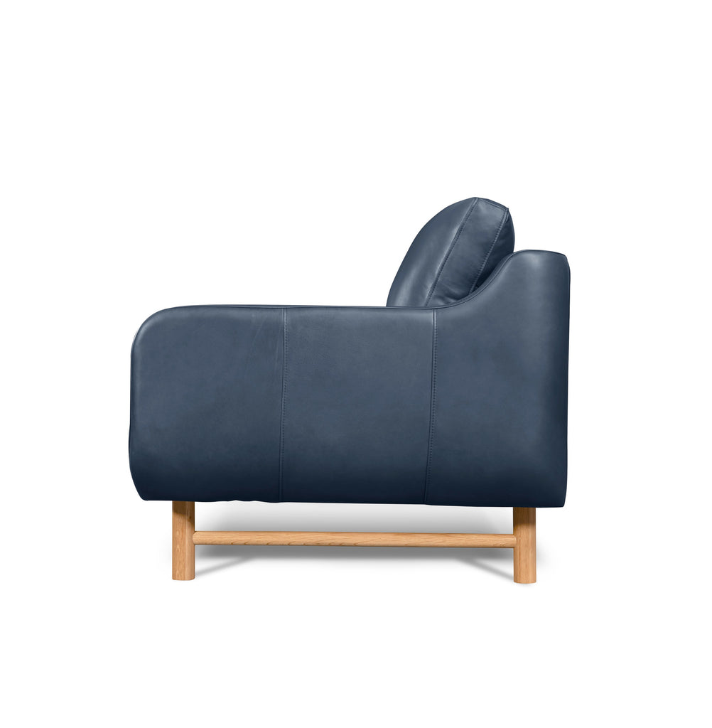 Elise Sofa, Cobalt, Beech