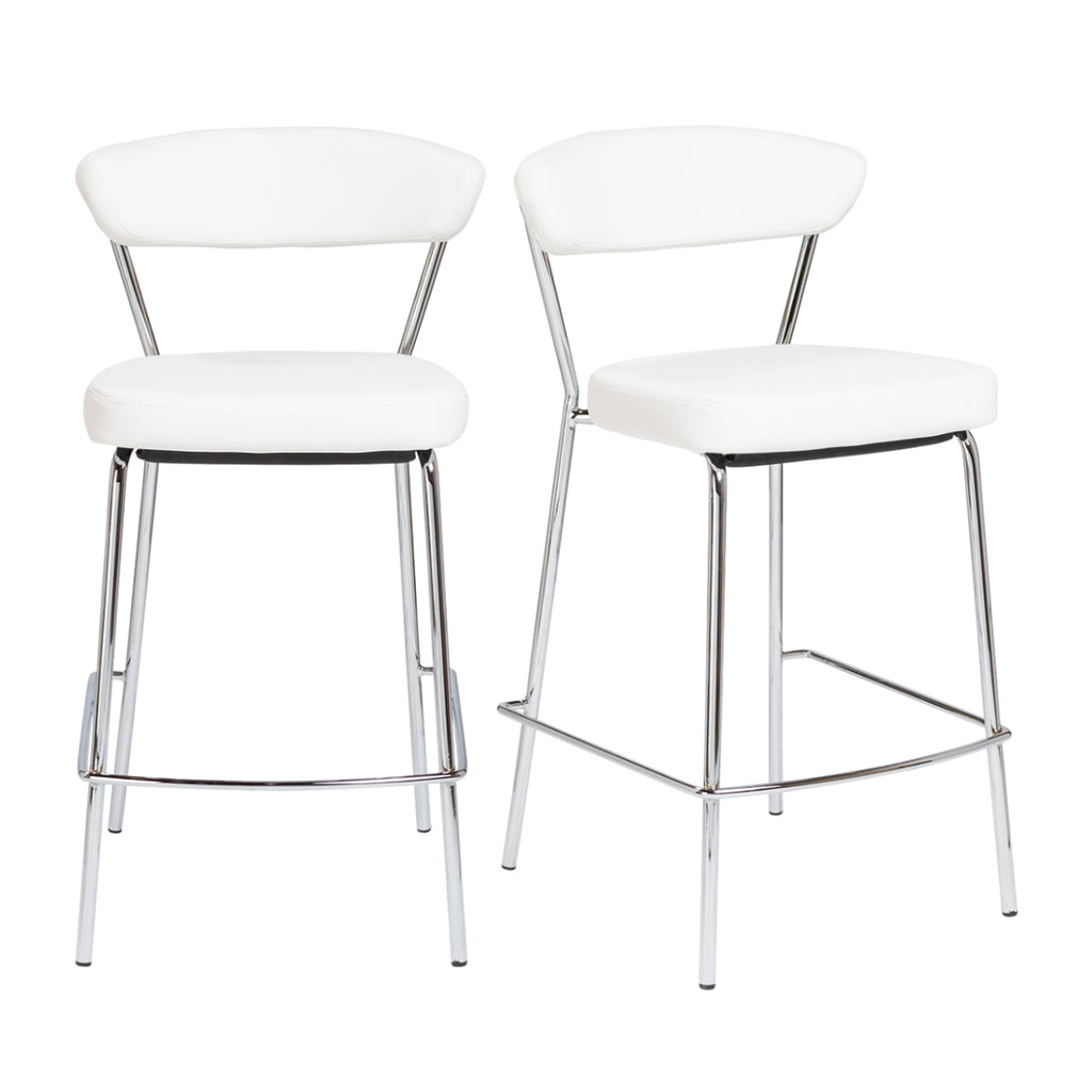 Draco-C Counter Stool - White,Set of 2