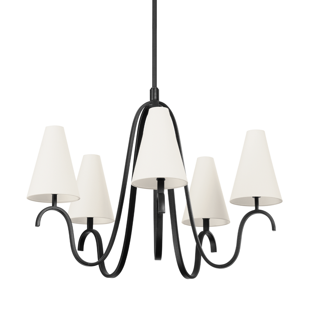 Melor 5 Light Chandelier - Forged Iron