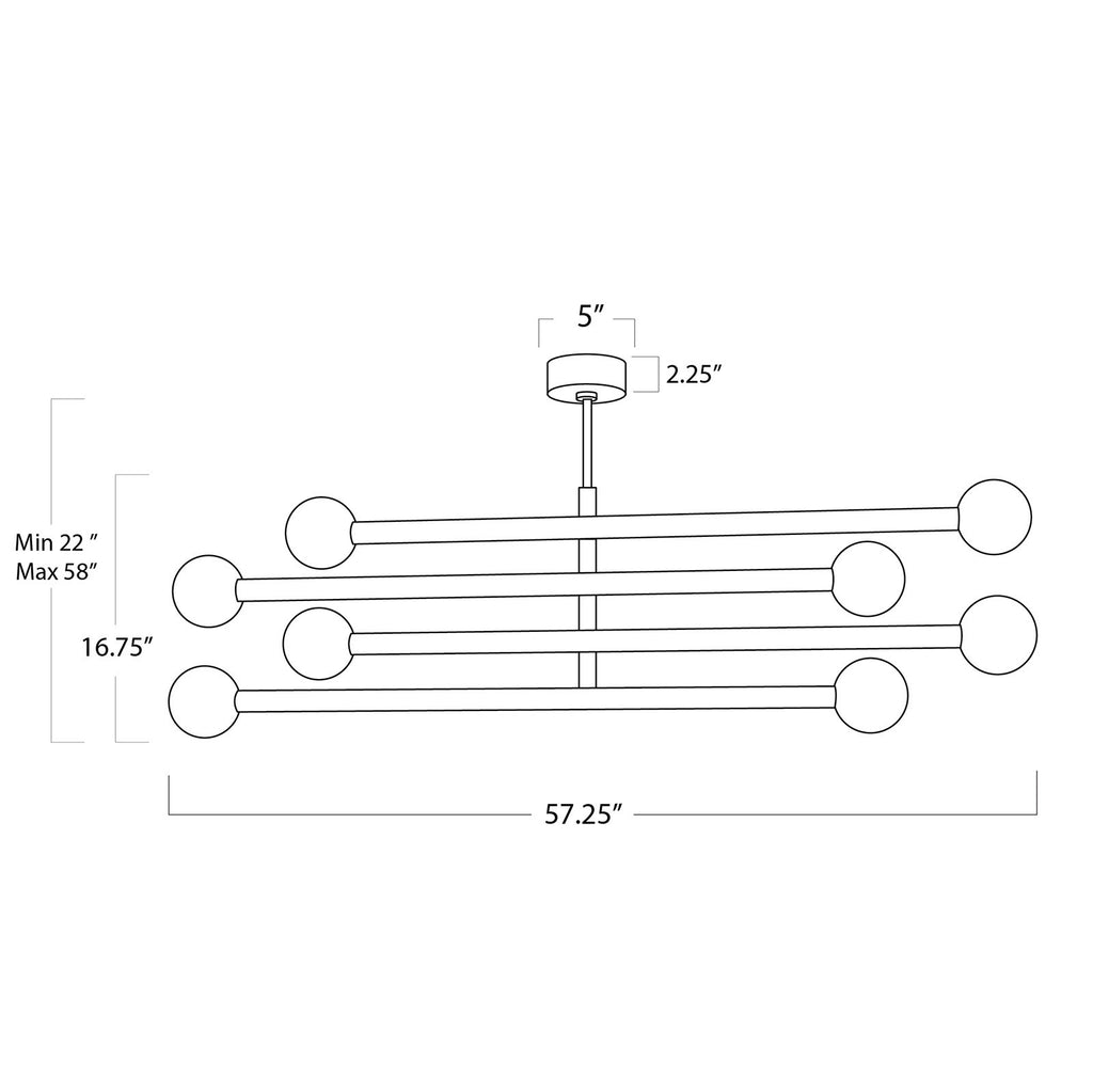 Beaubien Chandelier - Natural Brass