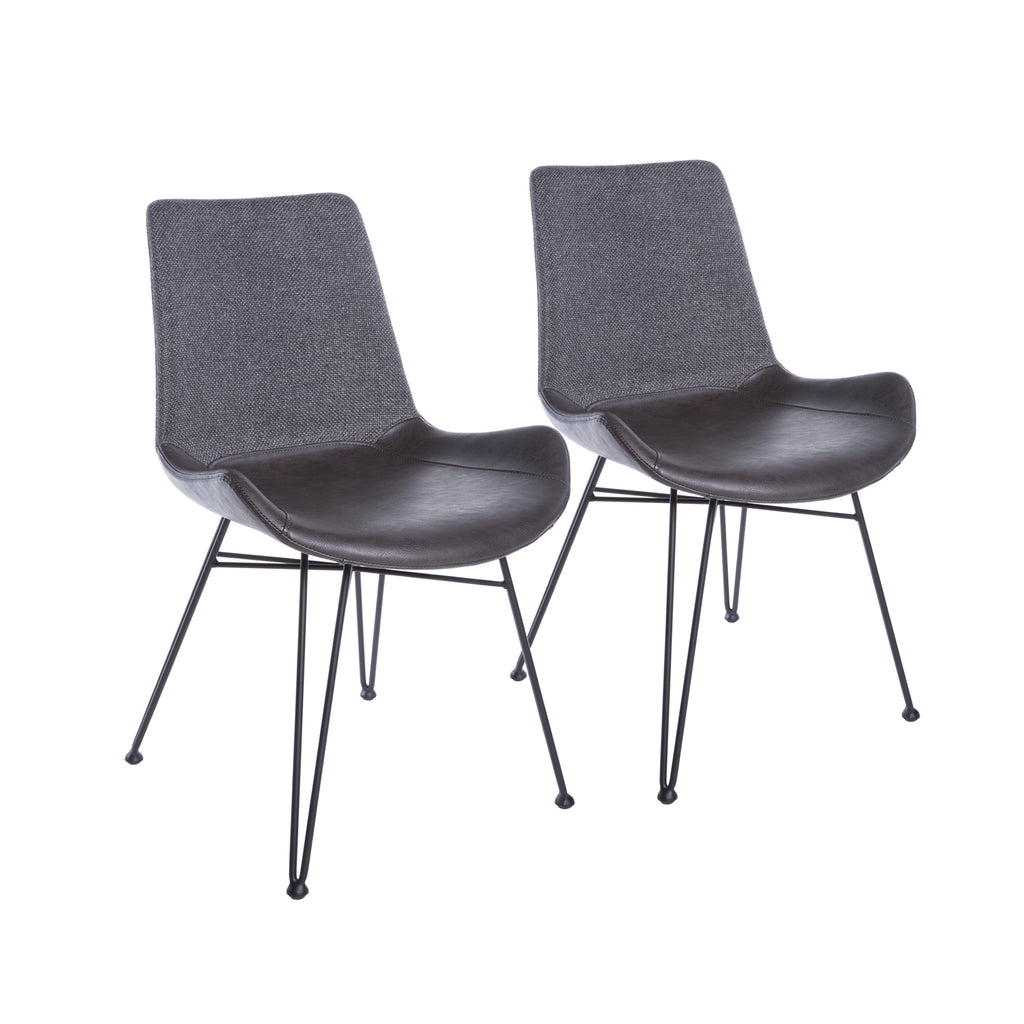 Alisa Side Chair - Dark Grey,Set of 2