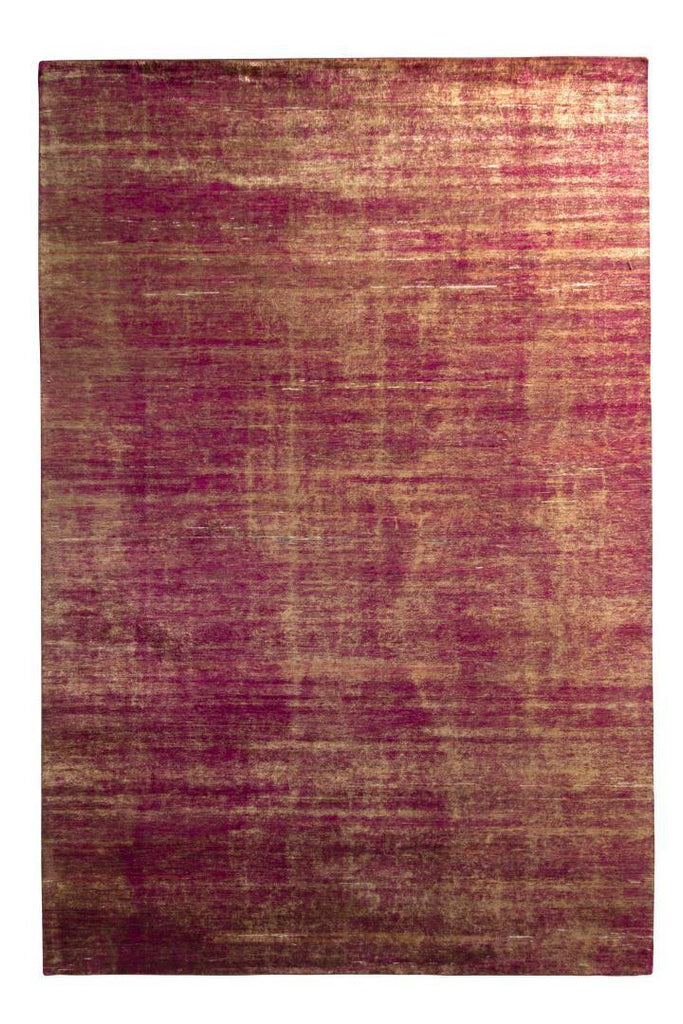 Handmade Modern Rug Red And Gold Abrashed Striped Pattern By Rug & Kilim 18734