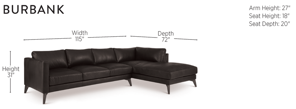 Burbank Arm Right Sectional