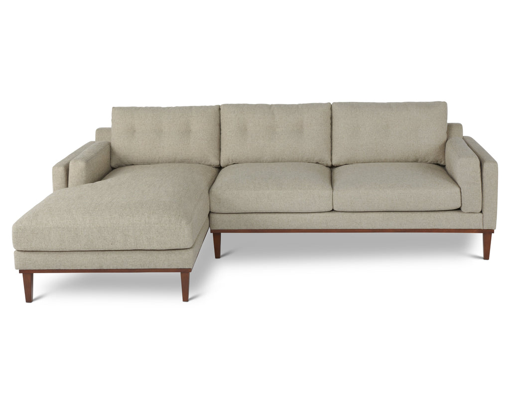 Claybourn Sectional, Gunsmoke, Chestnut, Right