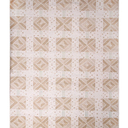 Rug & Kilim's Scandinavian Geometric Beige Brown Wool Rug