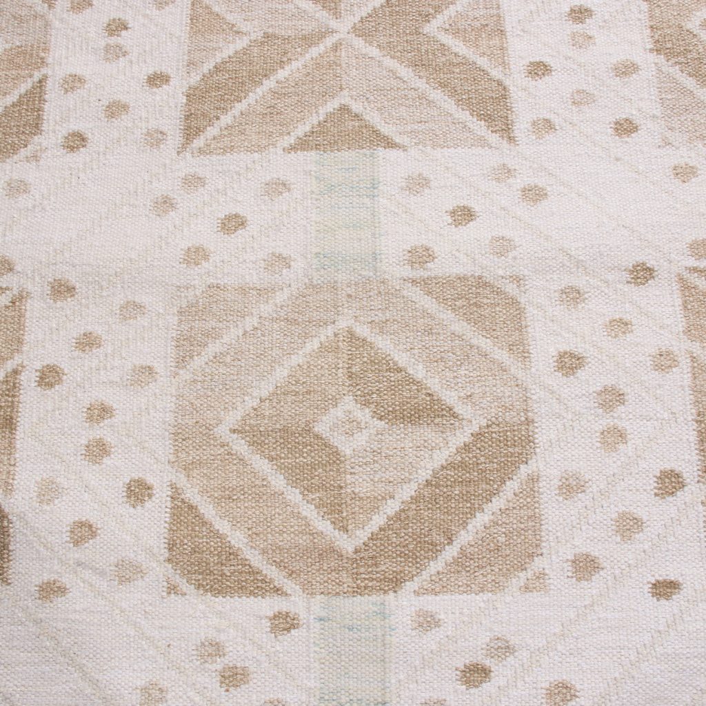 Rug & Kilim's Scandinavian Geometric Beige Brown Wool Rug