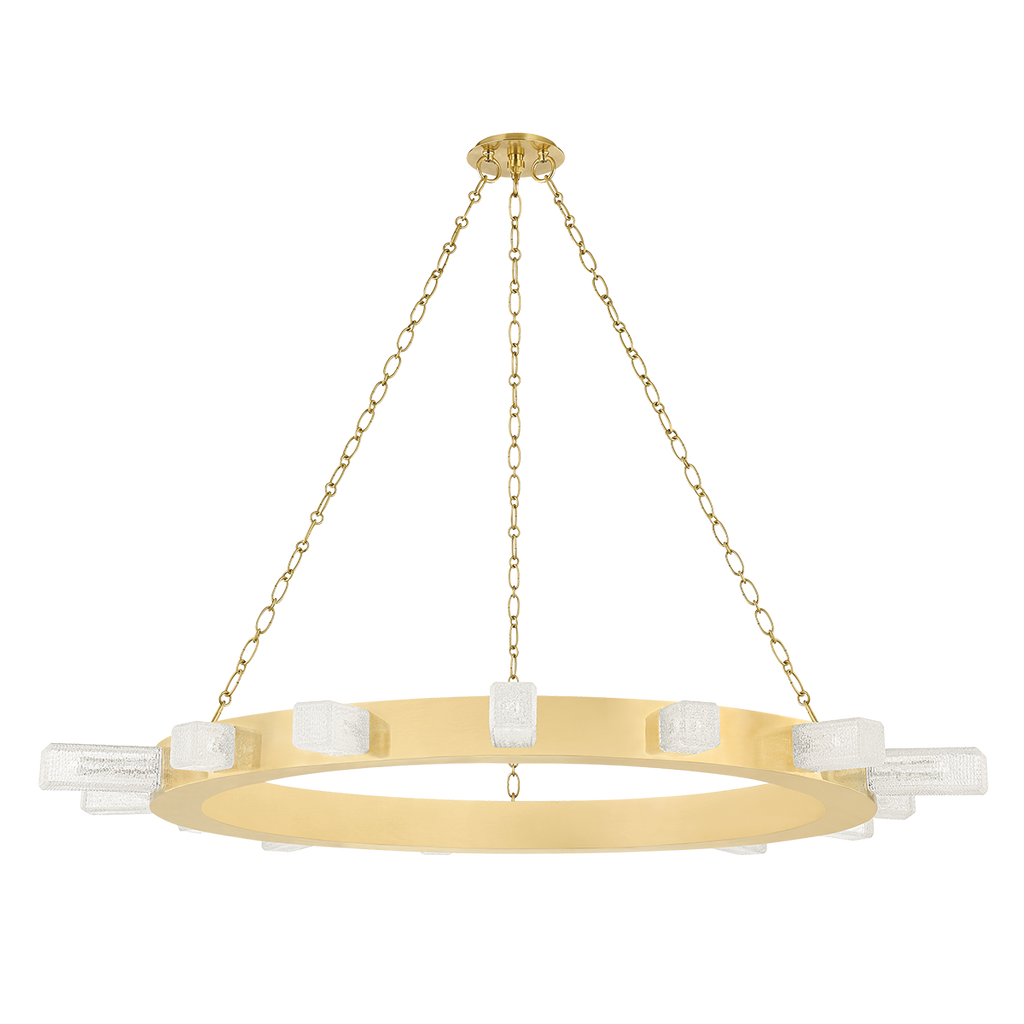 Citrine 15 Light Chandelier - Vintage Brass