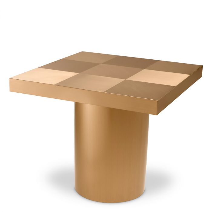 Side Table Laporte Brushed Brass Finish