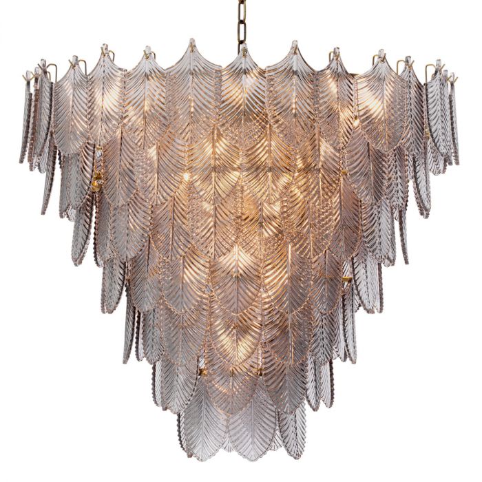 Chandelier Verbier Large Light Brushed Brass Finish