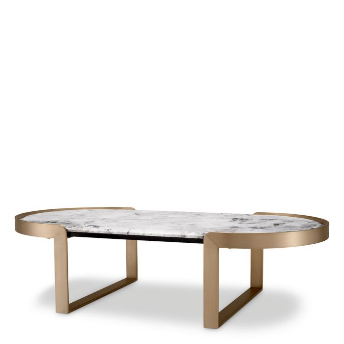 Coffee Table Fabio Brushed Brass Finish