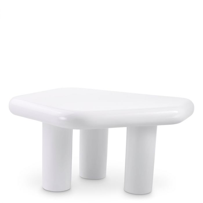 Side Table Matiz White High Gloss Finish