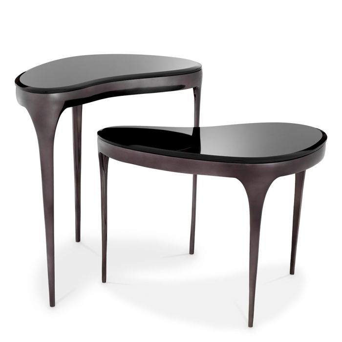 Side Table Zena Black Nickel Finish