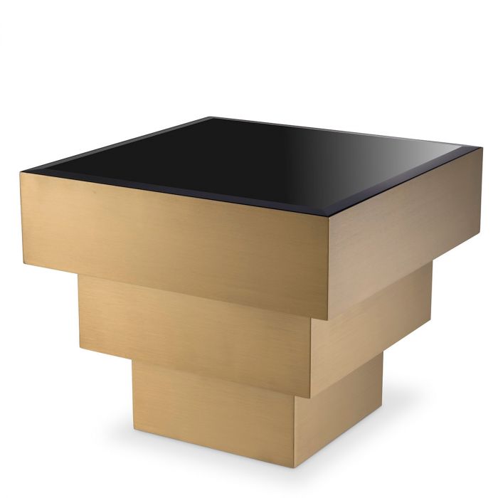 Side Table Diaz Brushed Brass Finish