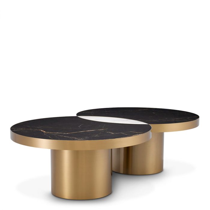 Coffee Table Breakers Brushed Brass Finish