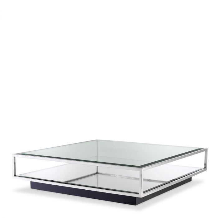 Coffee Table Tortona Large Polished Stainless Steel