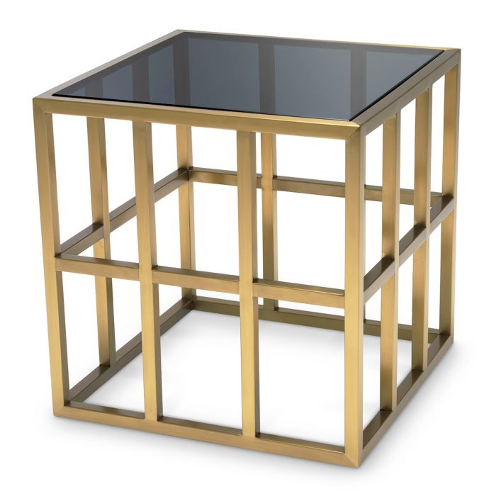 Side Table Lazare Brushed Brass Finish