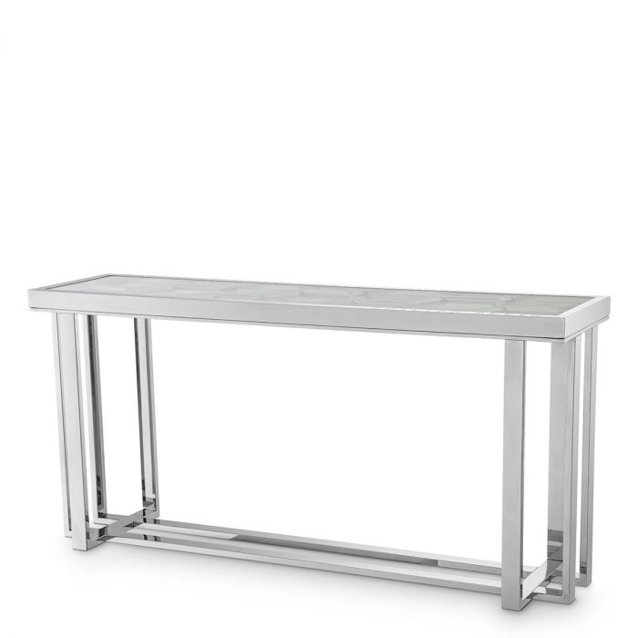 Console Table Skeleton Nickel Finish