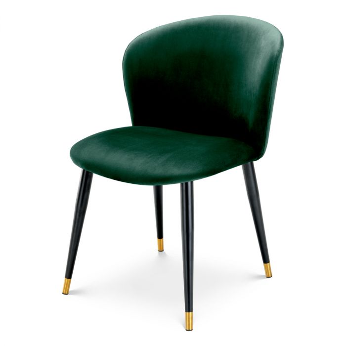 Dining Chair Volante Roche Dark Green Velvet