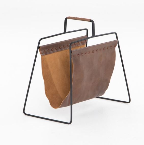 Aesop Magazine Rack-Patina Brown by Four Hands