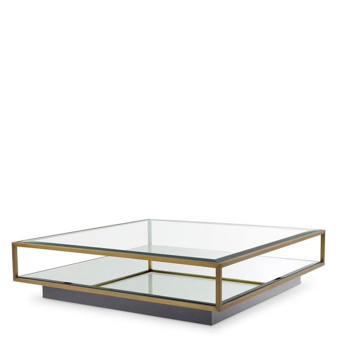 Coffee Table Tortona Large Brushed Brass Finish