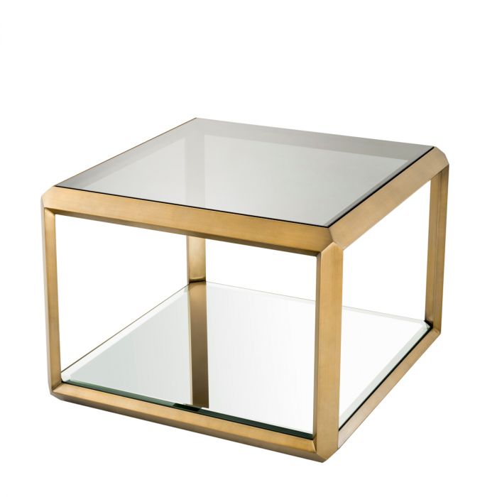 Side Table Callum Brushed Brass Finish