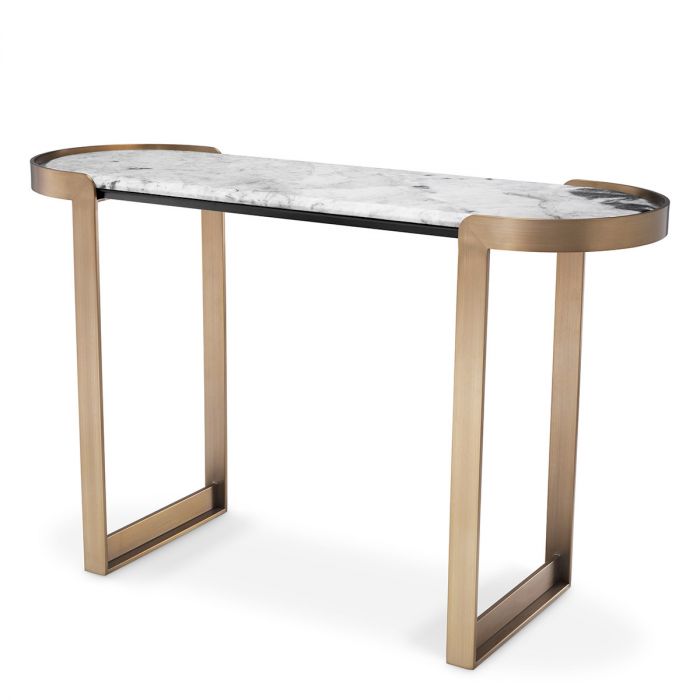 Console Table Fabio Brushed Brass Finish