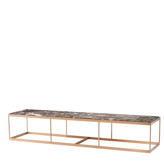 Coffee Table La Quinta Br Brass Finish Grey Marble