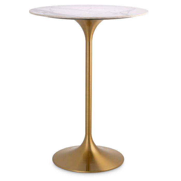 Bar Table Tazio White Marble Look Top