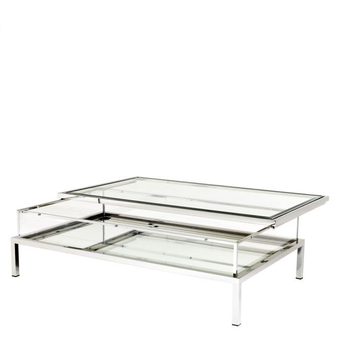 Coffee Table Harvey Rectangular Polished Stainless Steel