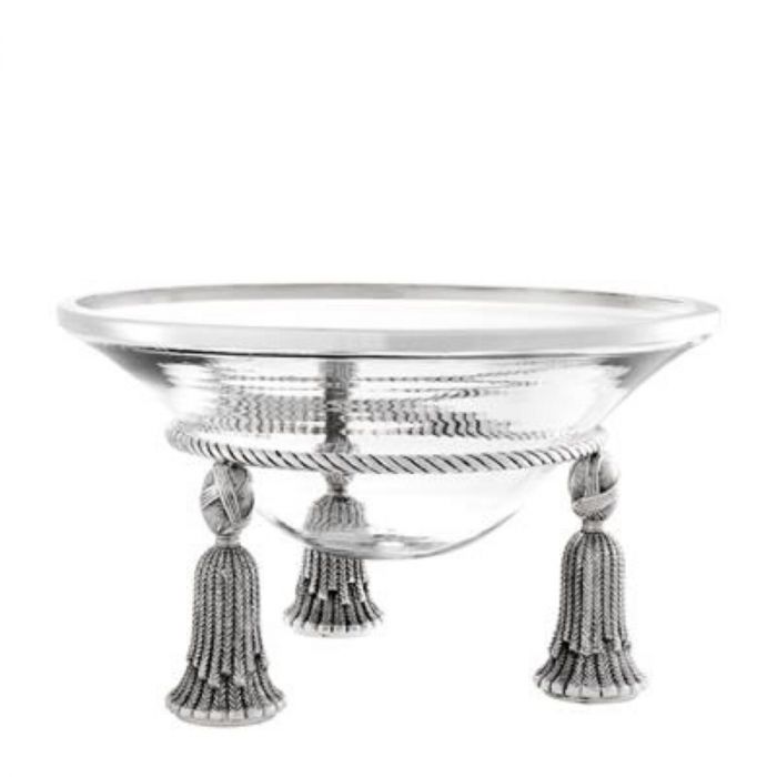 Bowl Tassel Antique Silver Plated