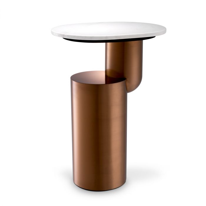 Side Table Tosca Brushed Copper Finish