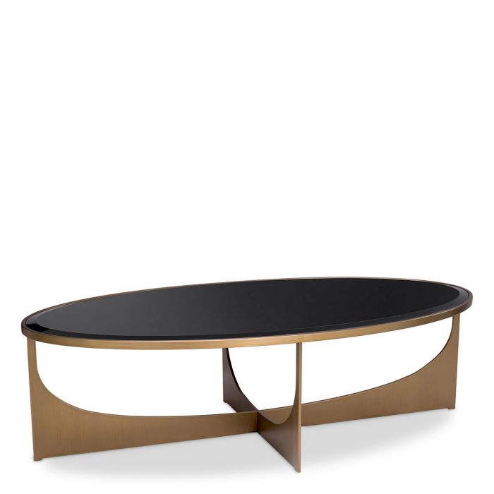 Coffee Table Elegance Brushed Brass Finish