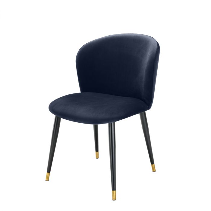 Dining Chair Volante Savona Midnight Blue Velvet