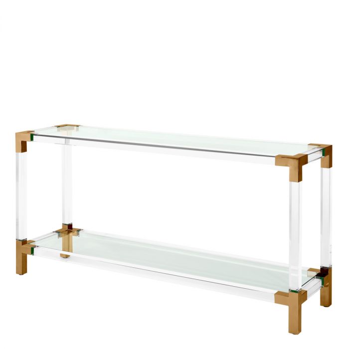 Console Table Royalton Brushed Brass Finish