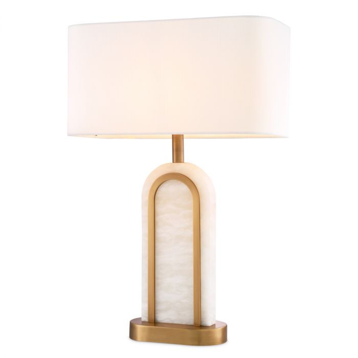 Table Lamp Palladio Alabaster Including Shade