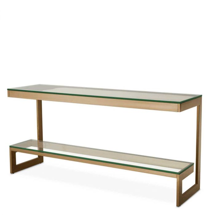 Console Table Gamma Brushed Brass Finish