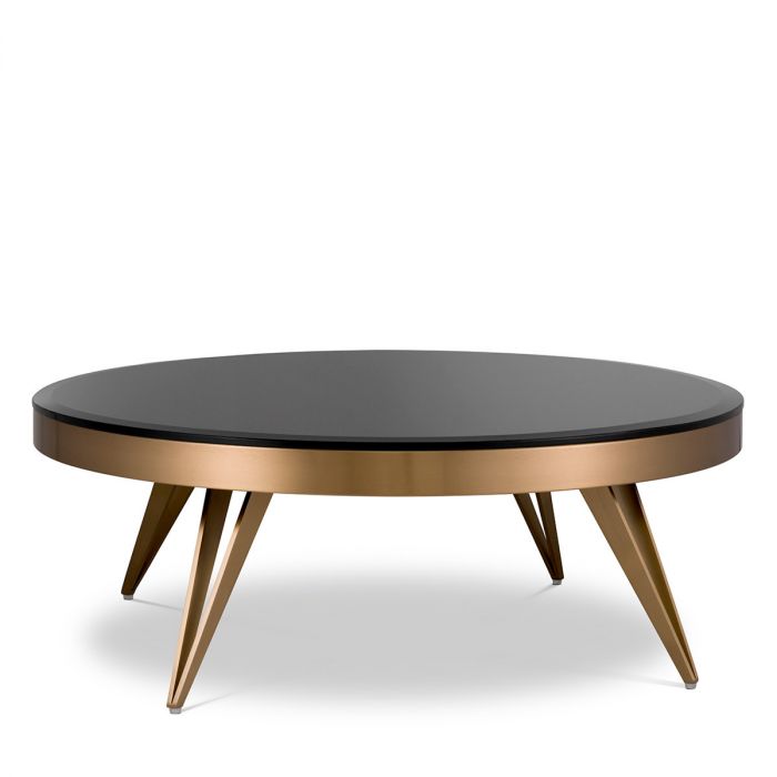 Coffee Table Rocco Brushed Brass Finish