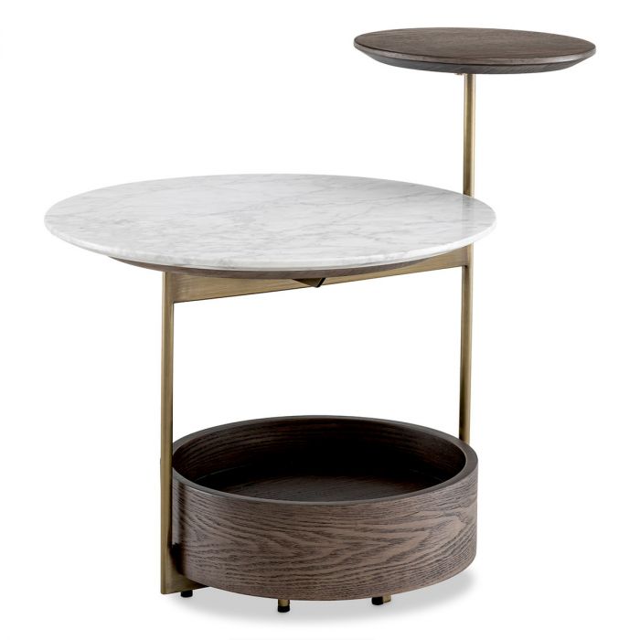 Side Table Faye Brushed Brass Finish