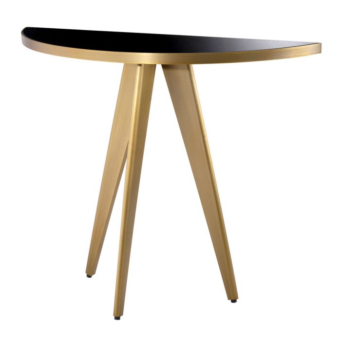 Console Table Aston Brushed Brass Finish