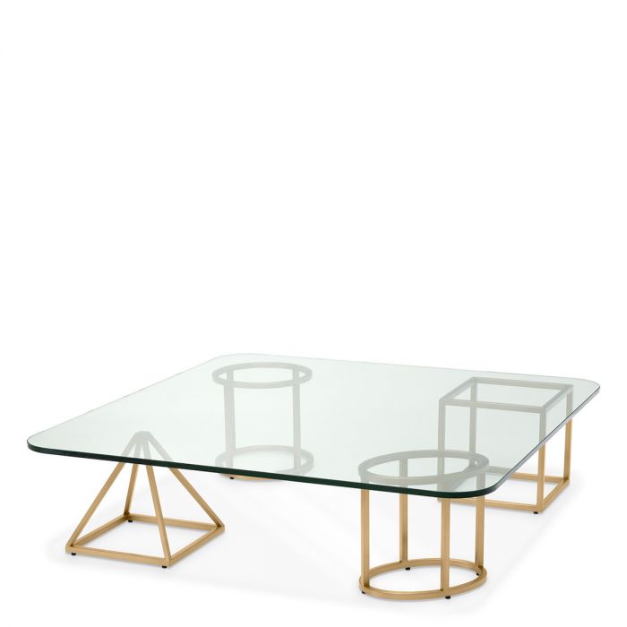 Coffee Table Speiser Brushed Brass Finish