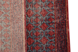 Rug & Kilim's Distressed Gift Sized Rug “ Red And Blue Khotan Style Design 20266