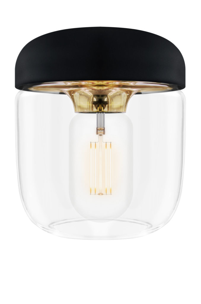 Acorn Black Polished Brass Lamp Shade