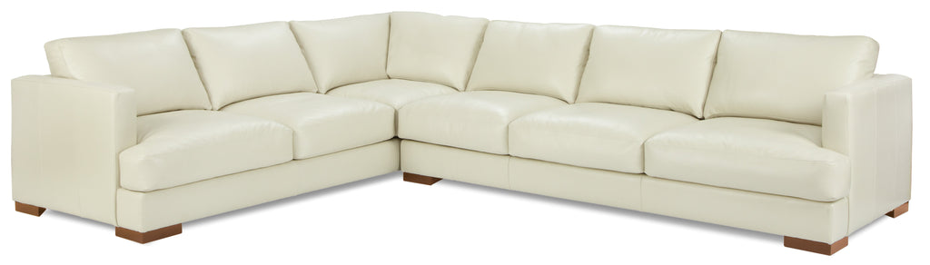 Malibu Sectional, Optical White, Pecan, Right