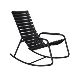 Reclips Rocking Chair - Monoblack, Armrest - Black